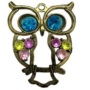 Bejeweled Owl Pendant